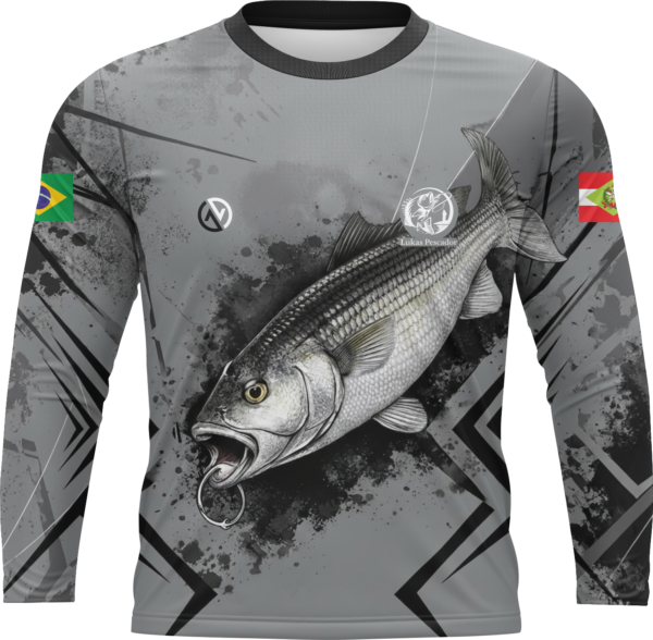 Camisa de Pesca + Bandana - Cinza